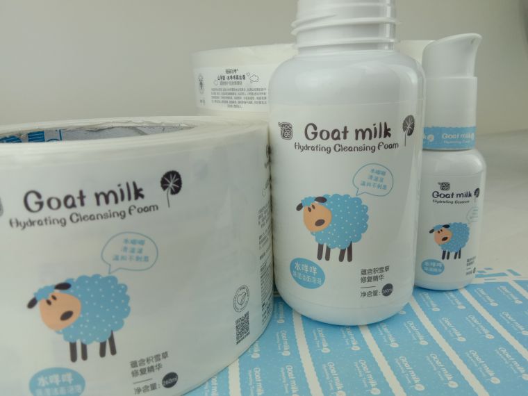 化妝品瓶貼不干膠